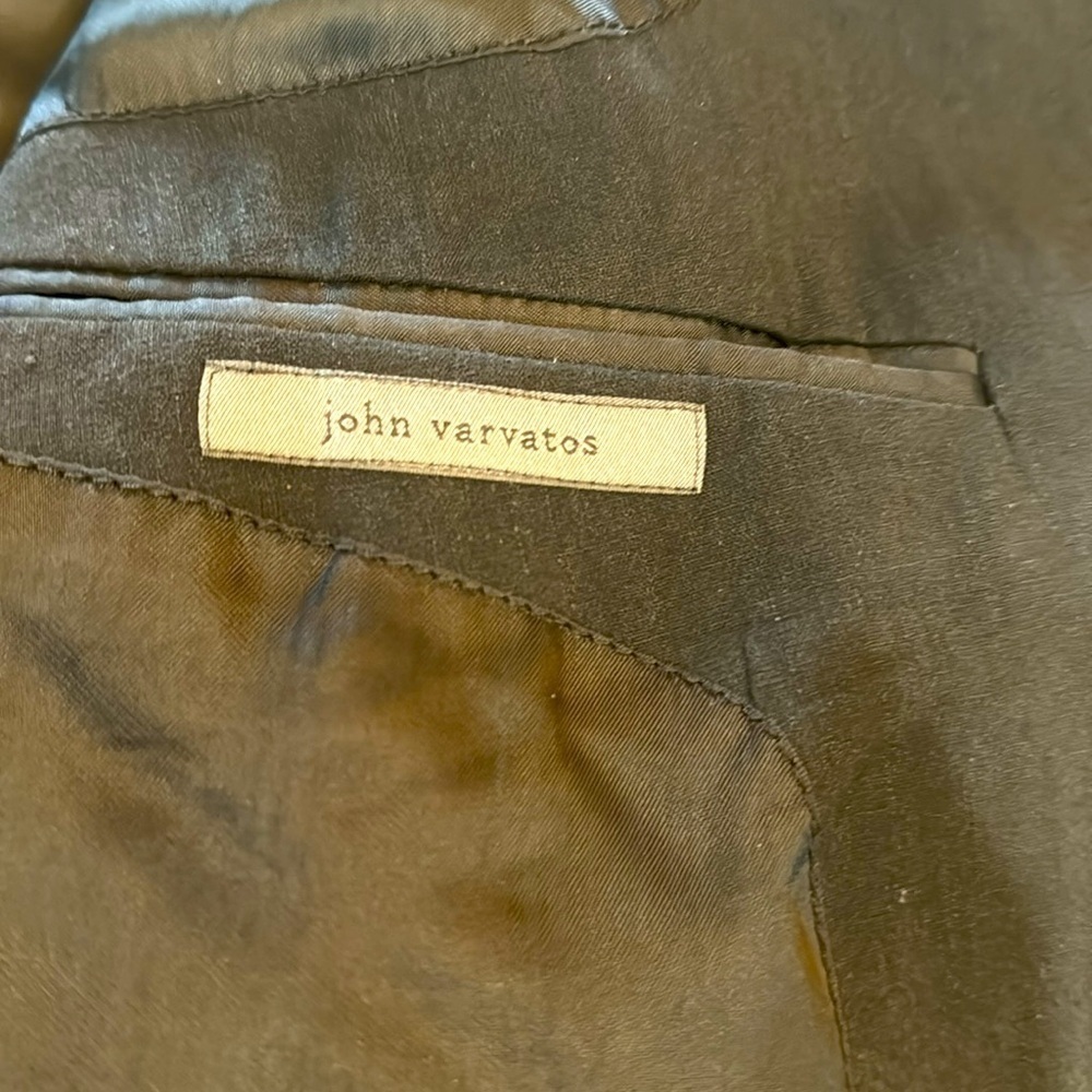 John Varvatos Black Blazer Italian made Vintage 2 button Good Condition - Picture 3 of 5